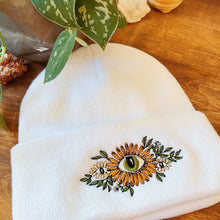 Load image into Gallery viewer, Floral Evil Eye Beanie
