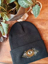 Load image into Gallery viewer, Floral Evil Eye Beanie
