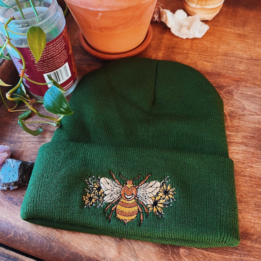 Floral Bee Beanie