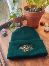 Load image into Gallery viewer, Floral Evil Eye Beanie
