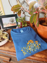 Load image into Gallery viewer, Millenium Blue Floral Embroidered Crewneck
