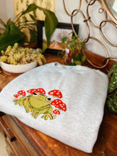 Load image into Gallery viewer, Ash Frog Shrooms Embroidered Crewneck
