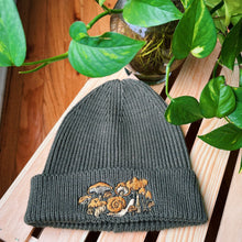 Load image into Gallery viewer, Olive Rib Knit Embroidered Beanie
