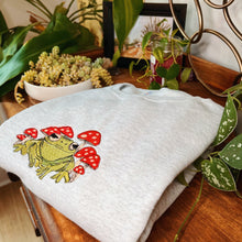 Load image into Gallery viewer, Ash Frog Shrooms Embroidered Crewneck
