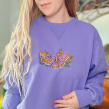 Load image into Gallery viewer, Lavender Mushroom Moth 100% Cotton Crewneck
