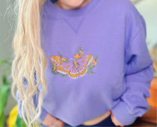 Load image into Gallery viewer, Lavender Mushroom Moth 100% Cotton Crewneck
