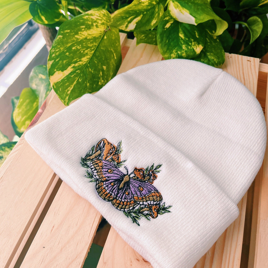 Mushroom Moth Beanie