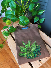 Load image into Gallery viewer, Mocha Botanical Frog Embroidered Crewneck
