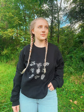 Load image into Gallery viewer, Black Edible Mushrooms Embroidered Crewneck
