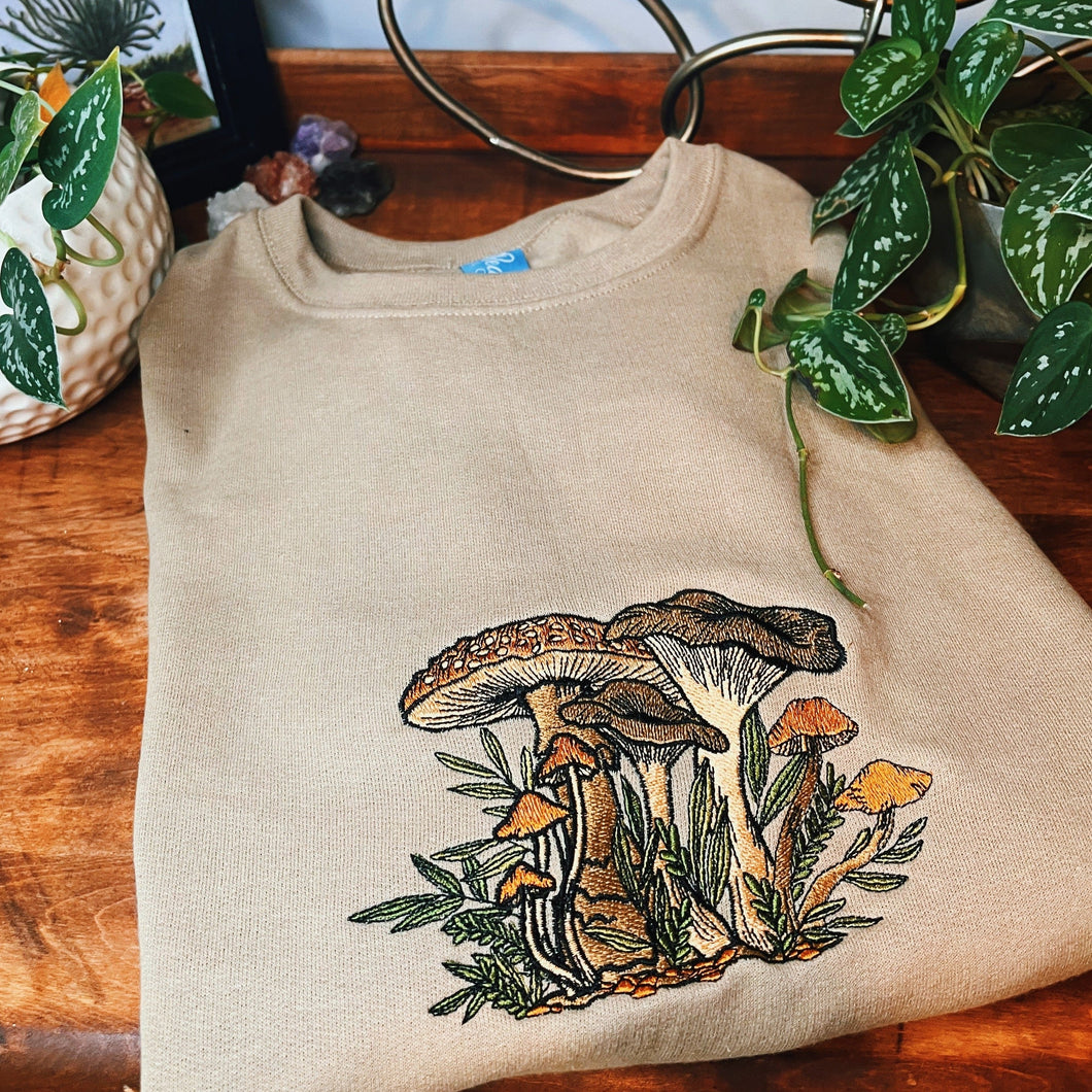 Khaki Fungi Foliage Crewneck