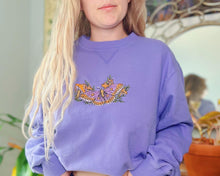 Load image into Gallery viewer, Lavender Mushroom Moth 100% Cotton Crewneck
