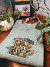 Load image into Gallery viewer, Sage Fungi Foliage Crewneck
