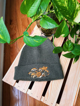 Load image into Gallery viewer, Olive Rib Knit Embroidered Beanie
