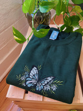 Load image into Gallery viewer, Forest Butterfly Embroidered Crewneck
