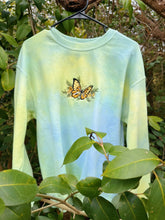 Load image into Gallery viewer, Medium Yellow Butterfly Marble Dyed Crewneck
