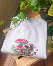 Load image into Gallery viewer, Ivory Winter Mushrooms Embroidered Crewneck
