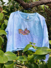 Load image into Gallery viewer, Medium Moth Cropped Marble Dyed Crewneck
