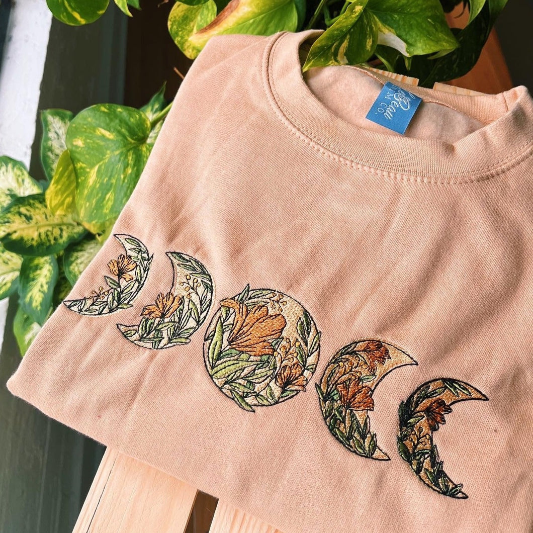 Limited Edition Floral Moon Phase Crewneck