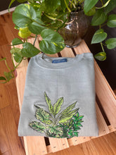 Load image into Gallery viewer, Sage Botanical Frog Embroidered Crewneck
