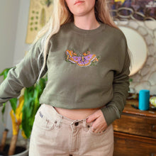 Load image into Gallery viewer, Olive Moth Embroidered Crewneck
