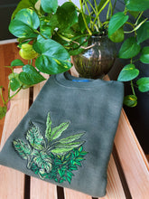 Load image into Gallery viewer, Olive Botanical Frog Embroidered Crewneck
