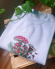 Load image into Gallery viewer, Ivory Winter Mushrooms Embroidered Crewneck
