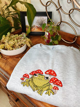 Load image into Gallery viewer, Ash Frog Shrooms Embroidered Crewneck
