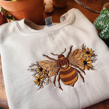 Load image into Gallery viewer, Tan Bumble Bee Embroidered Crewneck
